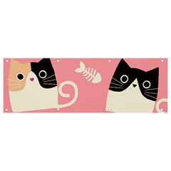 Cat Pattern Backgroundpet Banner And Sign 9  X 3 