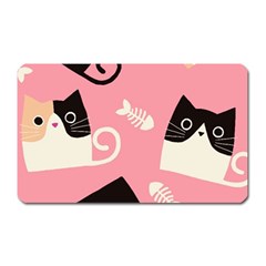 Cat Pattern Backgroundpet Magnet (rectangular) by Amaryn4rt