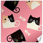 Cat Pattern Backgroundpet Canvas 16  x 16  15.2 x15.41  Canvas - 1