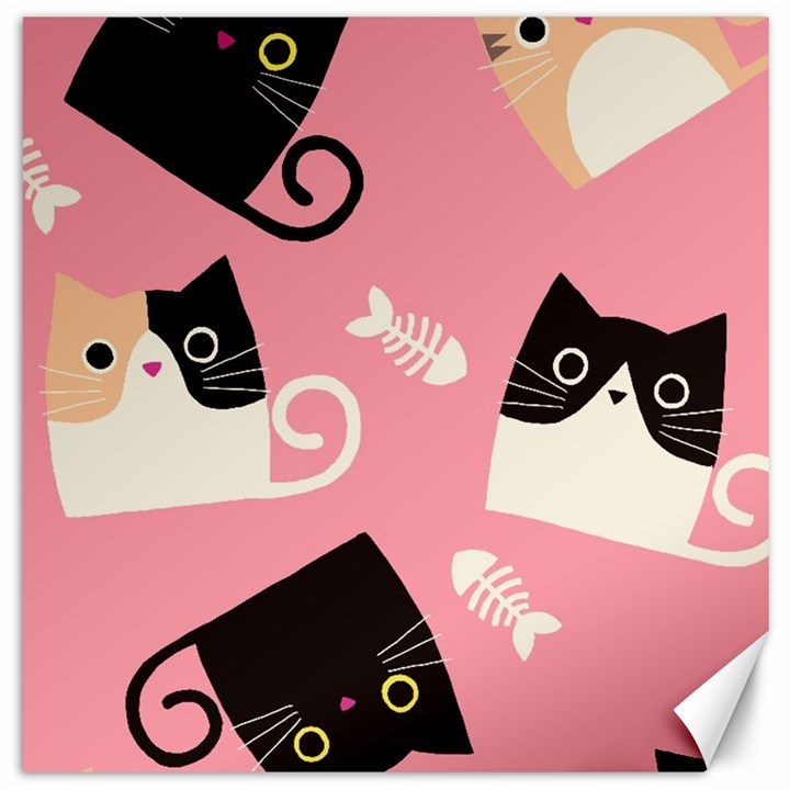 Cat Pattern Backgroundpet Canvas 16  x 16 