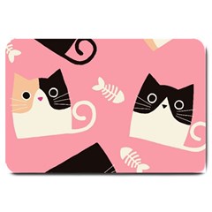 Cat Pattern Backgroundpet Large Doormat  by Amaryn4rt