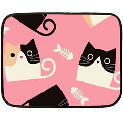 Cat Pattern Backgroundpet Double Sided Fleece Blanket (mini)  by Amaryn4rt