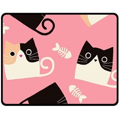 Cat Pattern Backgroundpet Fleece Blanket (medium) 