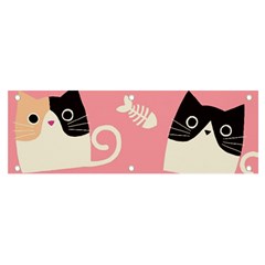 Cat Pattern Backgroundpet Banner And Sign 6  X 2 