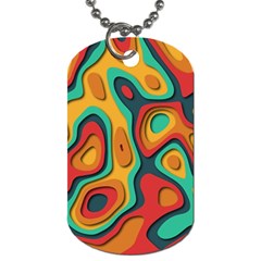 Paper Cut Abstract Pattern Dog Tag (one Side) by Amaryn4rt