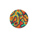 Paper Cut Abstract Pattern Golf Ball Marker Front