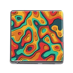 Paper Cut Abstract Pattern Memory Card Reader (square 5 Slot) by Amaryn4rt