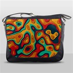 Paper Cut Abstract Pattern Messenger Bag Front