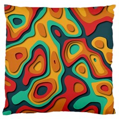 Paper Cut Abstract Pattern Standard Flano Cushion Case (one Side) by Amaryn4rt