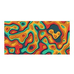 Paper Cut Abstract Pattern Satin Wrap 35  X 70  by Amaryn4rt