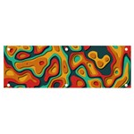 Paper Cut Abstract Pattern Banner and Sign 6  x 2  Front