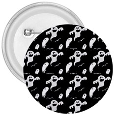 Halloween Background Ghost Pattern 3  Buttons by Amaryn4rt