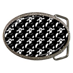 Halloween Background Ghost Pattern Belt Buckles by Amaryn4rt