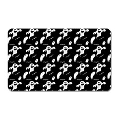 Halloween Background Ghost Pattern Magnet (rectangular) by Amaryn4rt