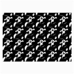 Halloween Background Ghost Pattern Large Glasses Cloth (2 Sides) by Amaryn4rt