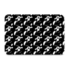 Halloween Background Ghost Pattern Plate Mats by Amaryn4rt