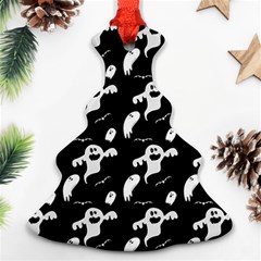 Halloween Background Ghost Pattern Christmas Tree Ornament (two Sides) by Amaryn4rt