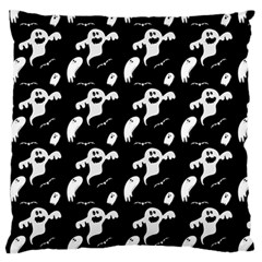 Halloween Background Ghost Pattern Large Flano Cushion Case (one Side) by Amaryn4rt