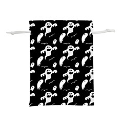 Halloween Background Ghost Pattern Lightweight Drawstring Pouch (m) by Amaryn4rt