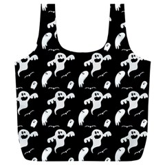 Halloween Background Ghost Pattern Full Print Recycle Bag (xxl) by Amaryn4rt