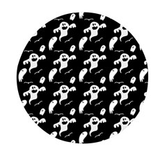 Halloween Background Ghost Pattern Mini Round Pill Box (pack Of 5) by Amaryn4rt