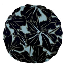 Floral Print Art Pattern Design Large 18  Premium Flano Round Cushions by Amaryn4rt