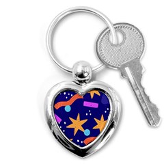 Star Abstract Pattern Wallpaper Key Chain (heart) by Amaryn4rt