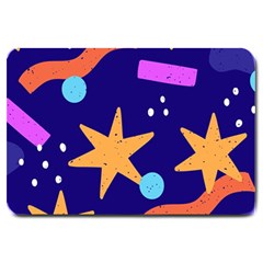 Star Abstract Pattern Wallpaper Large Doormat  by Amaryn4rt