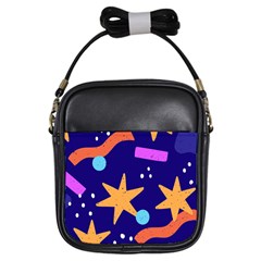 Star Abstract Pattern Wallpaper Girls Sling Bag by Amaryn4rt