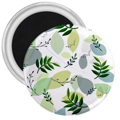 Leaves Foliage Pattern Abstract 3  Magnets by Amaryn4rt