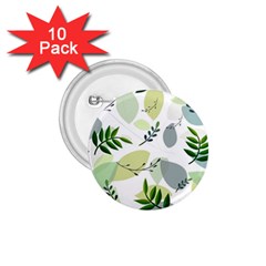 Leaves Foliage Pattern Abstract 1 75  Buttons (10 Pack) by Amaryn4rt