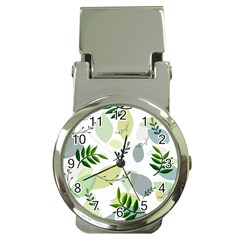 Leaves Foliage Pattern Abstract Money Clip Watches by Amaryn4rt