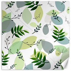 Leaves Foliage Pattern Abstract Canvas 16  X 16  by Amaryn4rt