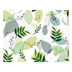 Leaves Foliage Pattern Abstract Double Sided Flano Blanket (large)  by Amaryn4rt