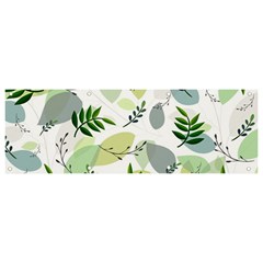 Leaves Foliage Pattern Abstract Banner And Sign 9  X 3 