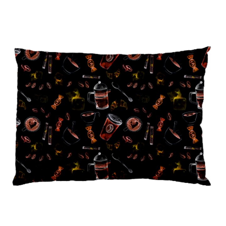 Coffee Watercolor Background Pillow Case