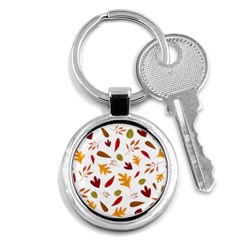 Leaves Fall Autum Colors Season Key Chain (round) by Amaryn4rt