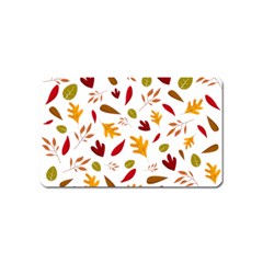 Leaves Fall Autum Colors Season Magnet (name Card) by Amaryn4rt