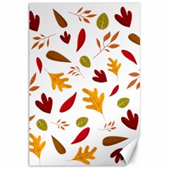 Leaves Fall Autum Colors Season Canvas 12  X 18  by Amaryn4rt