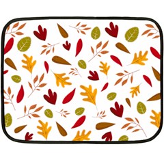 Leaves Fall Autum Colors Season Double Sided Fleece Blanket (mini)  by Amaryn4rt