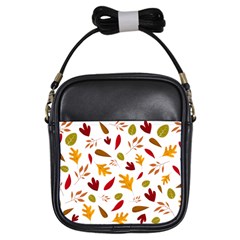 Leaves Fall Autum Colors Season Girls Sling Bag by Amaryn4rt