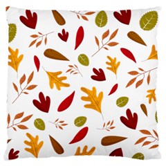 Leaves Fall Autum Colors Season Large Cushion Case (one Side) by Amaryn4rt