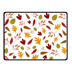 Leaves Fall Autum Colors Season Double Sided Fleece Blanket (small)  by Amaryn4rt