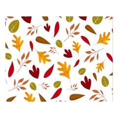 Leaves Fall Autum Colors Season Double Sided Flano Blanket (large)  by Amaryn4rt