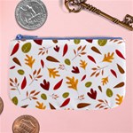 Leaves Fall Autum Colors Season Large Coin Purse Front