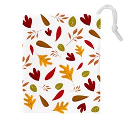 Leaves Fall Autum Colors Season Drawstring Pouch (4xl) by Amaryn4rt