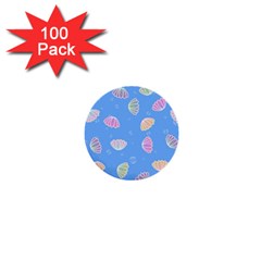 Seashell Clam Pattern Art Design 1  Mini Buttons (100 Pack)  by Amaryn4rt