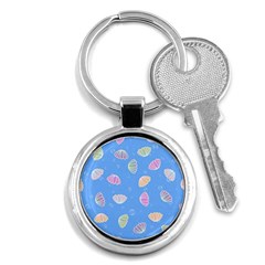 Seashell Clam Pattern Art Design Key Chain (round) by Amaryn4rt