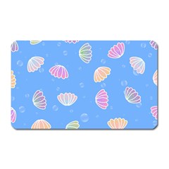 Seashell Clam Pattern Art Design Magnet (rectangular) by Amaryn4rt