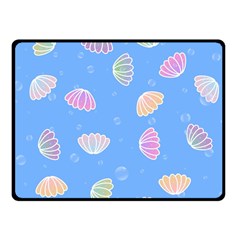 Seashell Clam Pattern Art Design Fleece Blanket (small) by Amaryn4rt